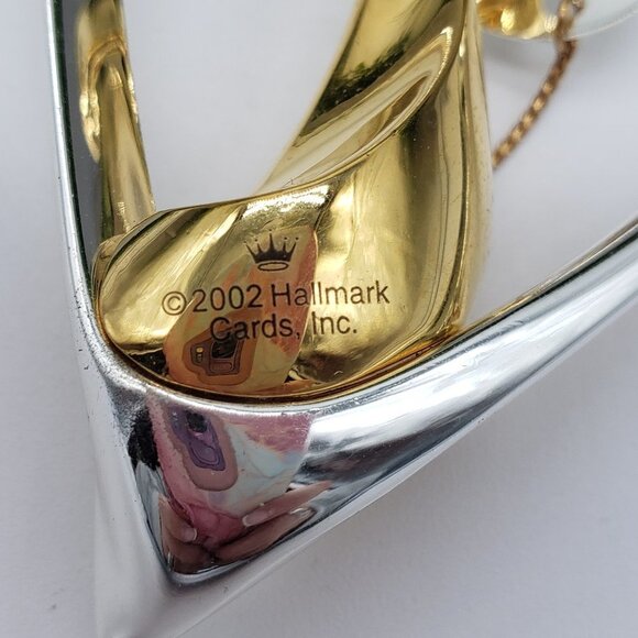 2002 Hallmark Keepsake Our First Christmas Metal Heart Ornament - Picture 9 of 9